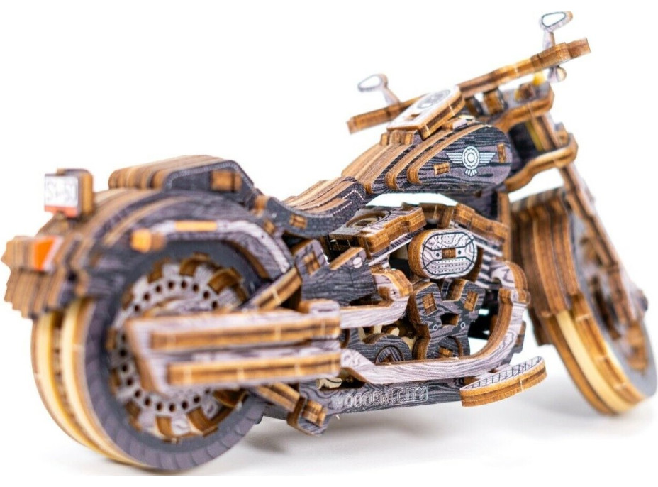 WOODEN CITY 3D puzzle Motocykel Cruiser Limitovaná edícia 168 dielov