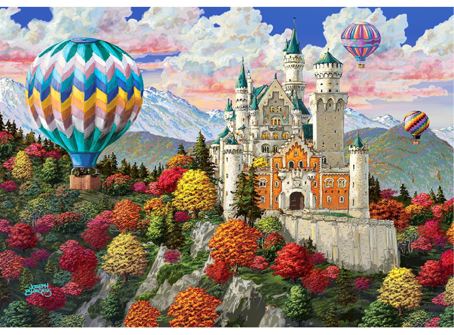 WOODEN CITY Drevené puzzle Zámok Neuschwanstein 2v1, 1010 dielikov EKO