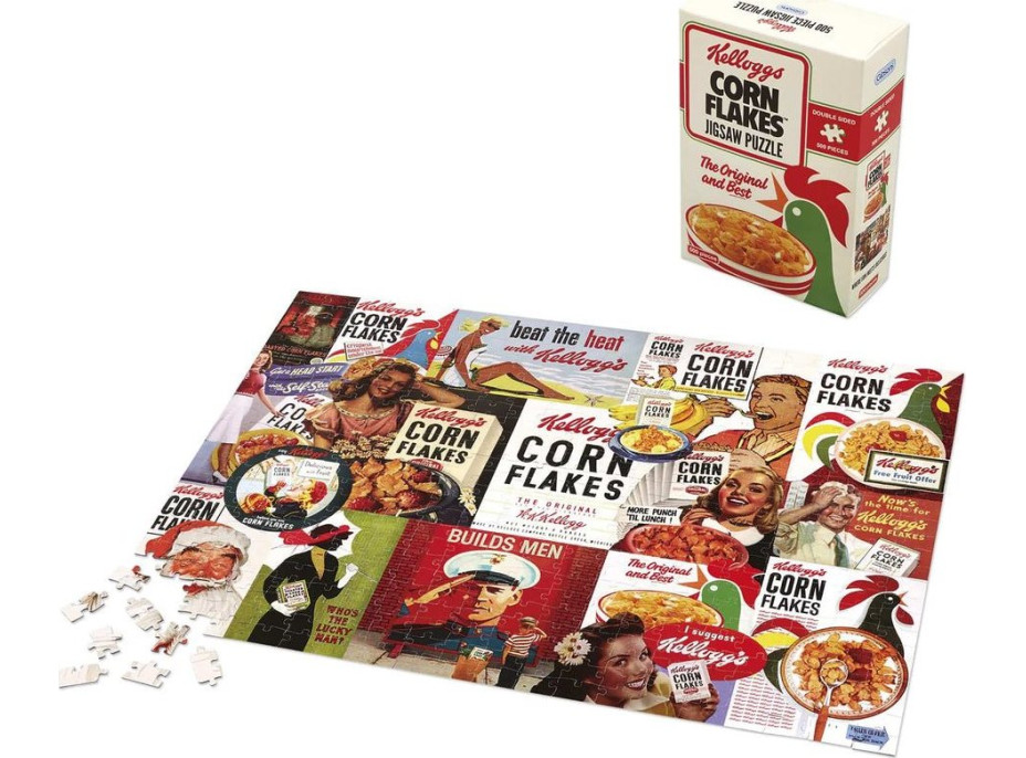 GIBSONS Obojstranné puzzle Kellogg&#39;s Cornflakes 500 dielikov