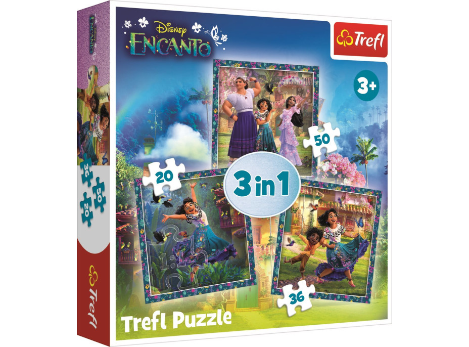 TREFL Puzzle Encanto: Postavy 3v1 (20,36,50 dielikov)