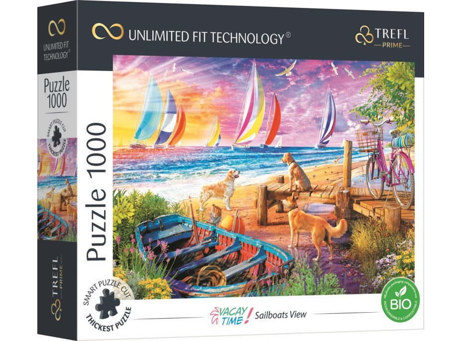 TREFL Puzzle UFT Vacay Time: Výhľad na plachetnice 1000 dielikov