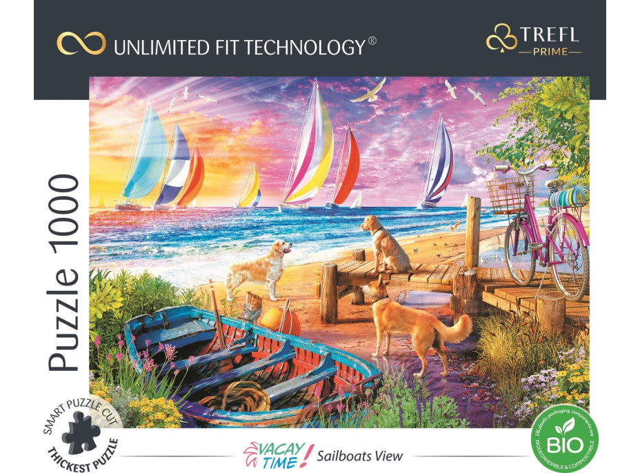 TREFL Puzzle UFT Vacay Time: Výhľad na plachetnice 1000 dielikov