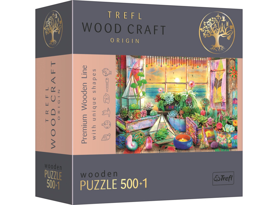 Trefl Wood Craft Origin puzzle Plážový domček 501 dielikov