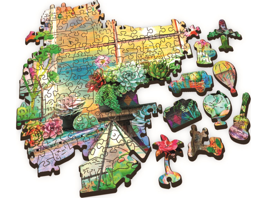 Trefl Wood Craft Origin puzzle Plážový domček 501 dielikov