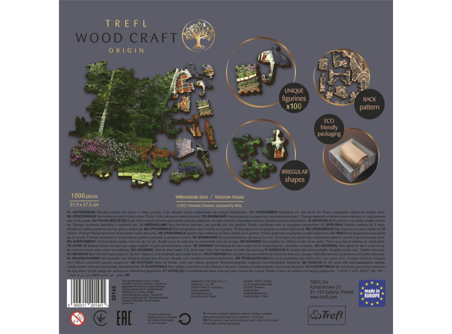 TREFL Wood Craft Origin puzzle Viktoriánsky dom 1000 dielikov