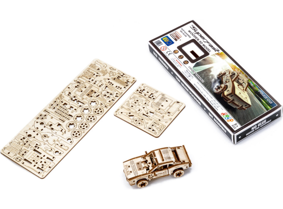 WOODEN CITY 3D puzzle Superfast Police Car