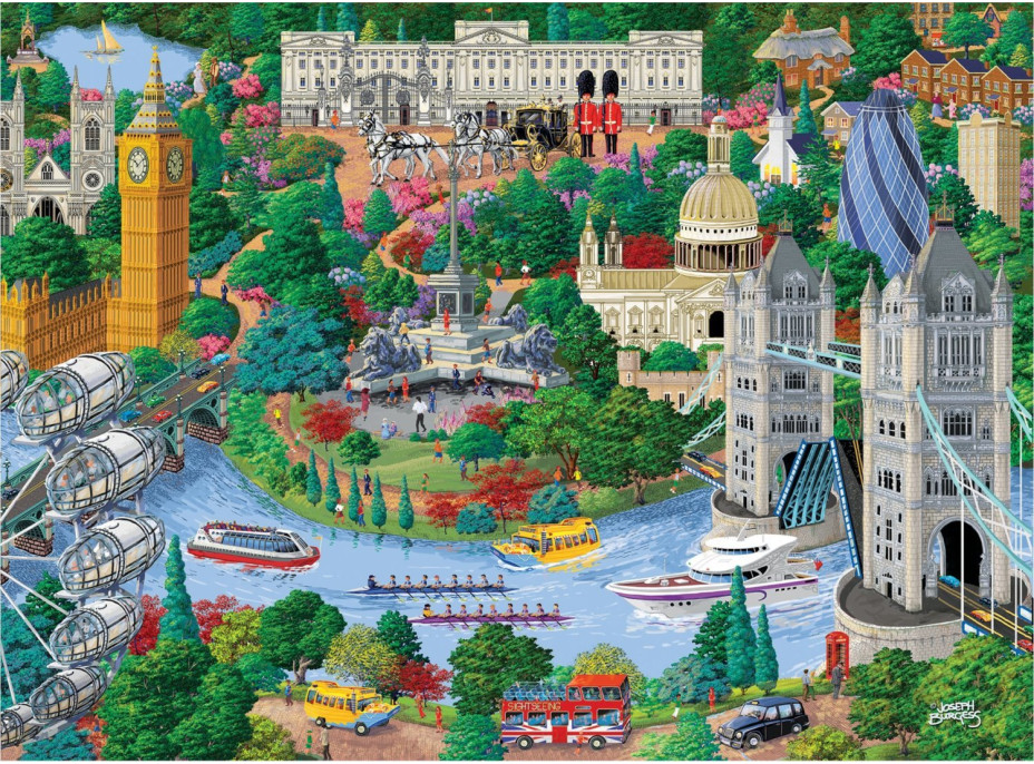 WOODEN CITY Drevené puzzle Londýnske pamiatky 2v1, 505 dielikov EKO