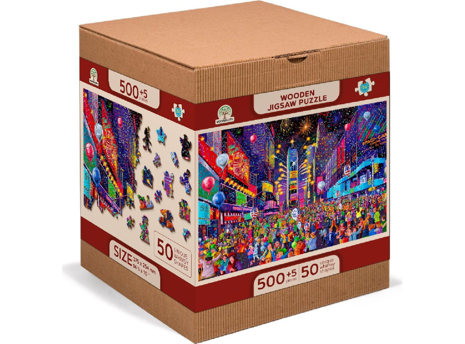 WOODEN CITY Drevené puzzle Silvester 2v1, 505 dielikov EKO