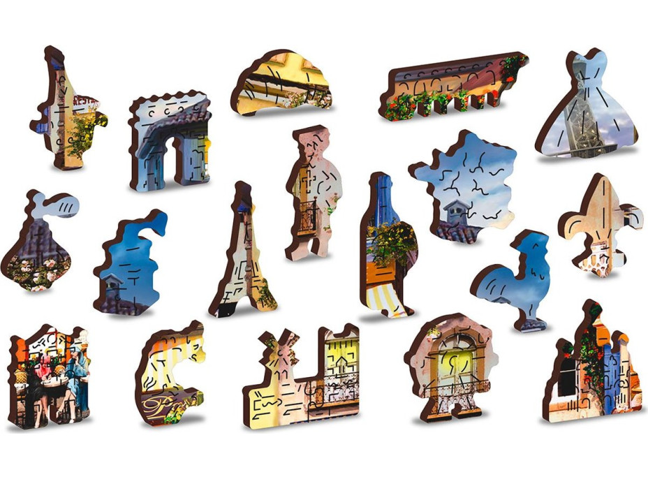 WOODEN CITY Drevené puzzle Raňajky v Paríži 2v1, 300 dielikov EKO