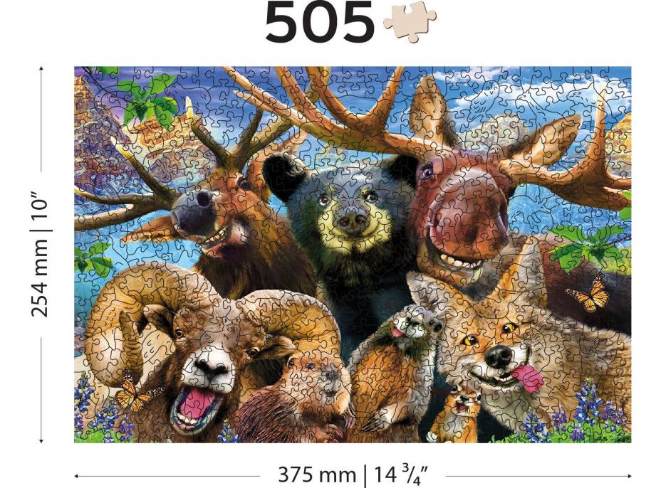 WOODEN CITY Drevené puzzle V lese 2v1, 505 dielikov EKO