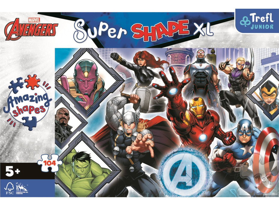 TREFL Puzzle Super Shape XL Avengers 104 dielikov