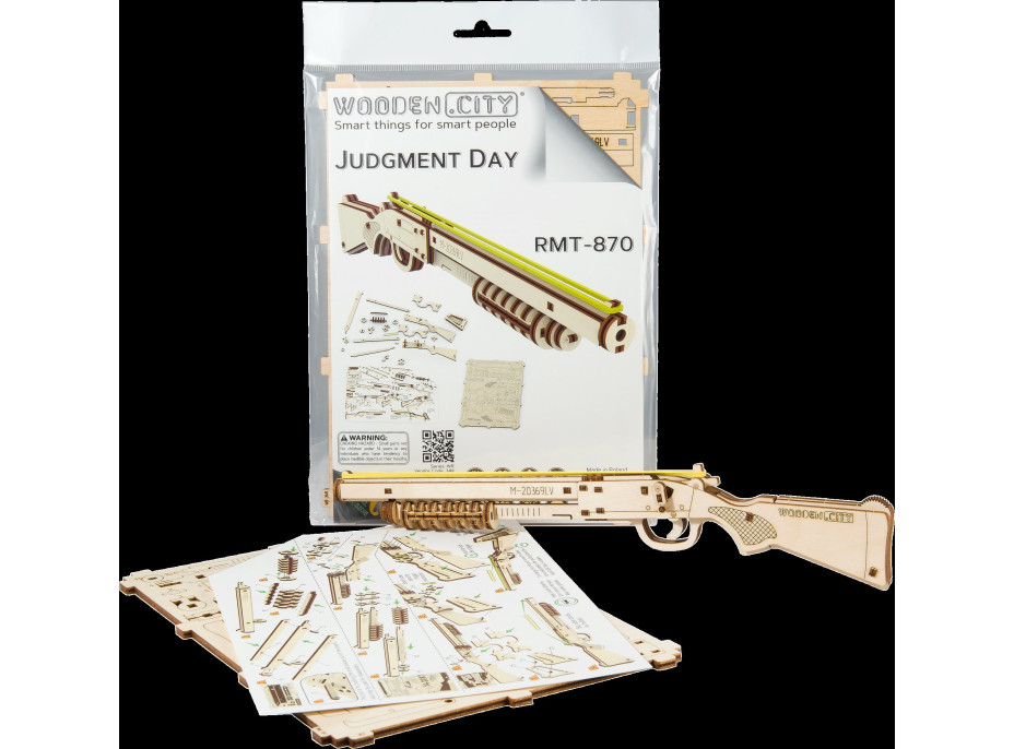 WOODEN CITY 3D puzzle Puška Judgment Day RMT-870, 42 dielov