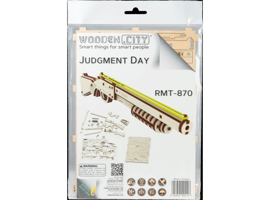 WOODEN CITY 3D puzzle Puška Judgment Day RMT-870, 42 dielov