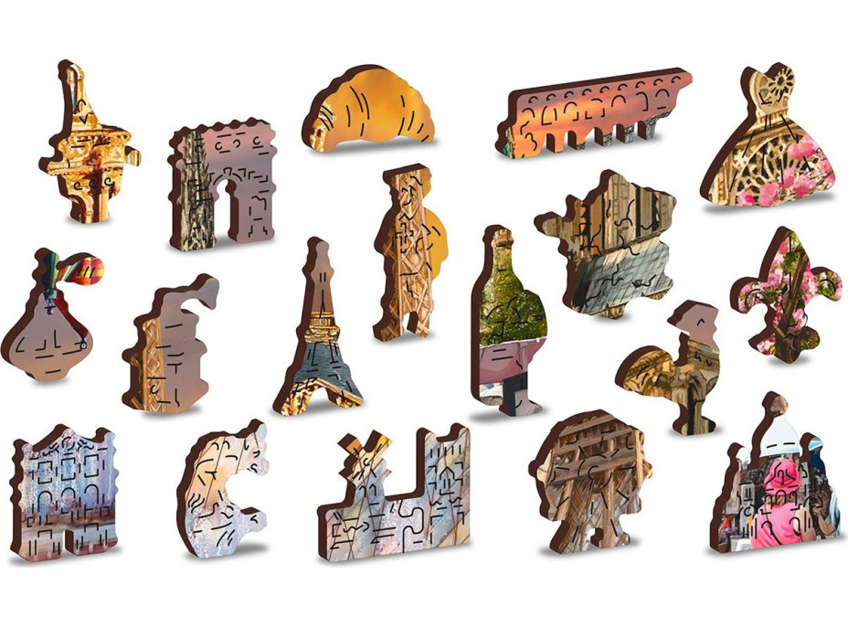 WOODEN CITY Drevené puzzle Jar v Paríži 2v1, 75 dielikov EKO