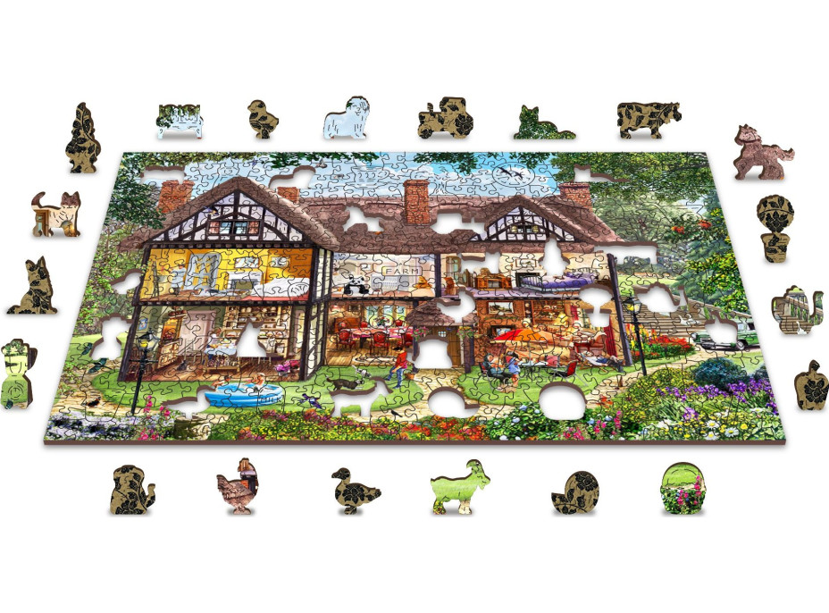 WOODEN CITY Drevené puzzle Dom na letnú sezónu 2v1, 505 dielikov EKO