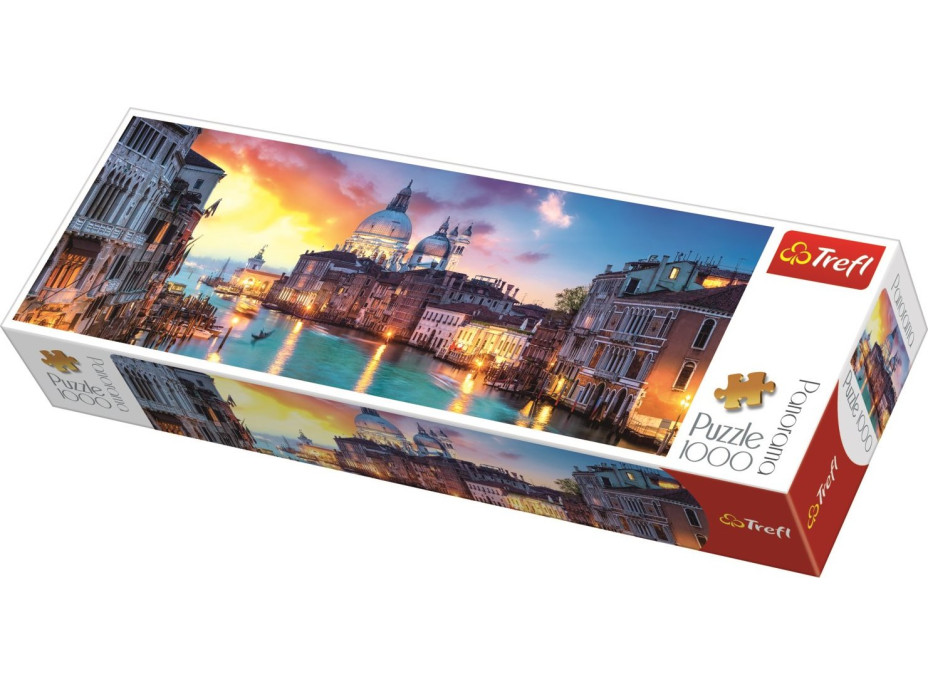 TREFL Panoramatické puzzle Kanál Grande, Benátky 1000 dielikov