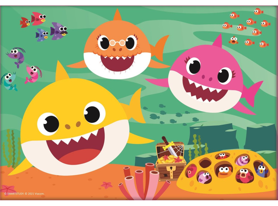 TREFL Puzzle Baby Shark: Rodina 4v1 (12,15,20,24 dielikov)