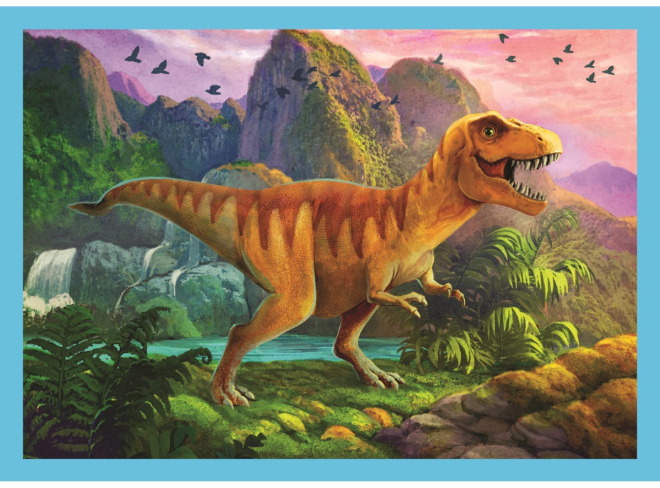 TREFL Puzzle Jedineční dinosaury 4v1 (12,15,20,24 dielikov)