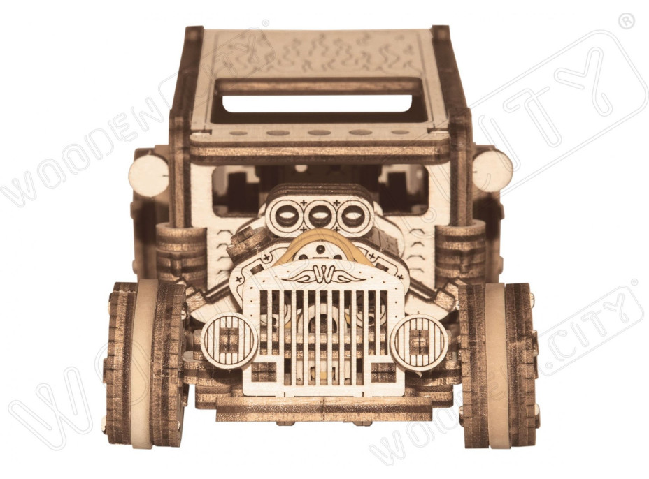 WOODEN CITY 3D puzzle Automobil Hot Rod 141 dielov