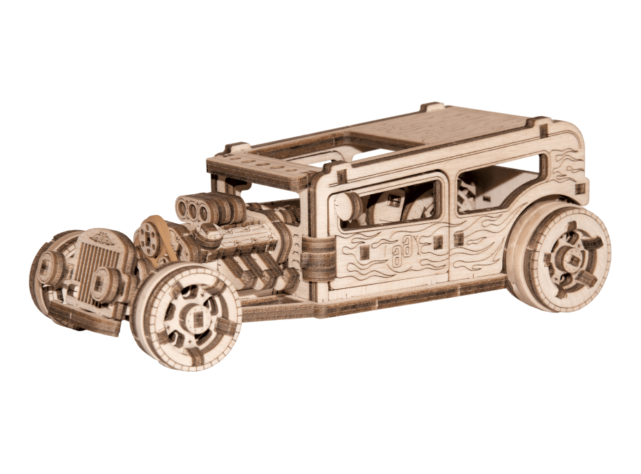 WOODEN CITY 3D puzzle Automobil Hot Rod 141 dielov