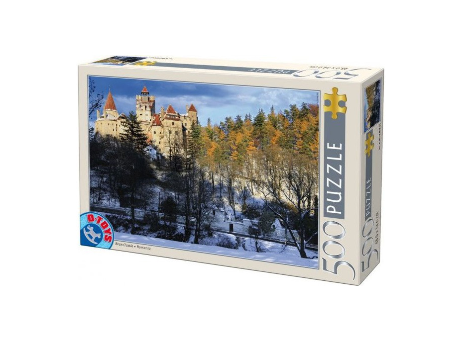 D-TOYS Puzzle Bran v zime, Rumunsko 500 dielikov