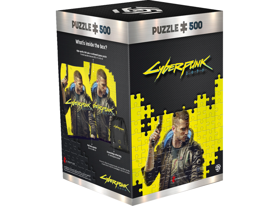 GOOD LOOT Puzzle Cyberpunk 2077 - Keyart male V (muž) 500 dielikov