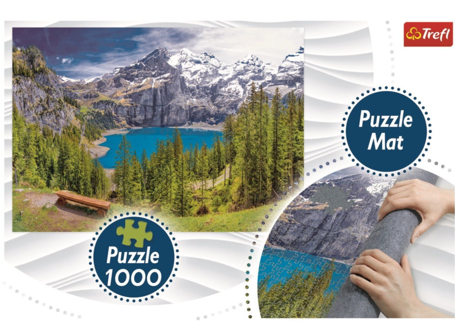 TREFL Puzzle Horská vyhliadka 1000 dielikov + Podložka pod puzzle