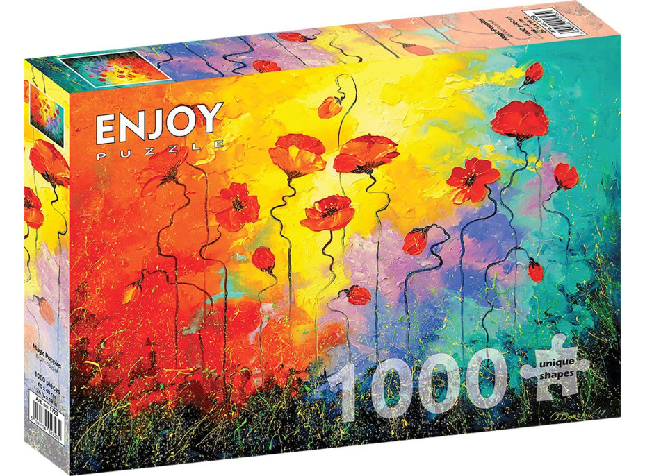 ENJOY Puzzle Kúzelné vlčie maky 1000 dielikov