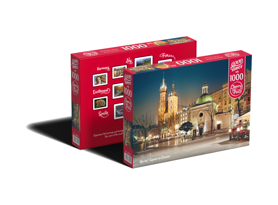 CHERRY PAZZI Puzzle Kráľovský rynek v Krakove, Poľsko 1000 dielikov