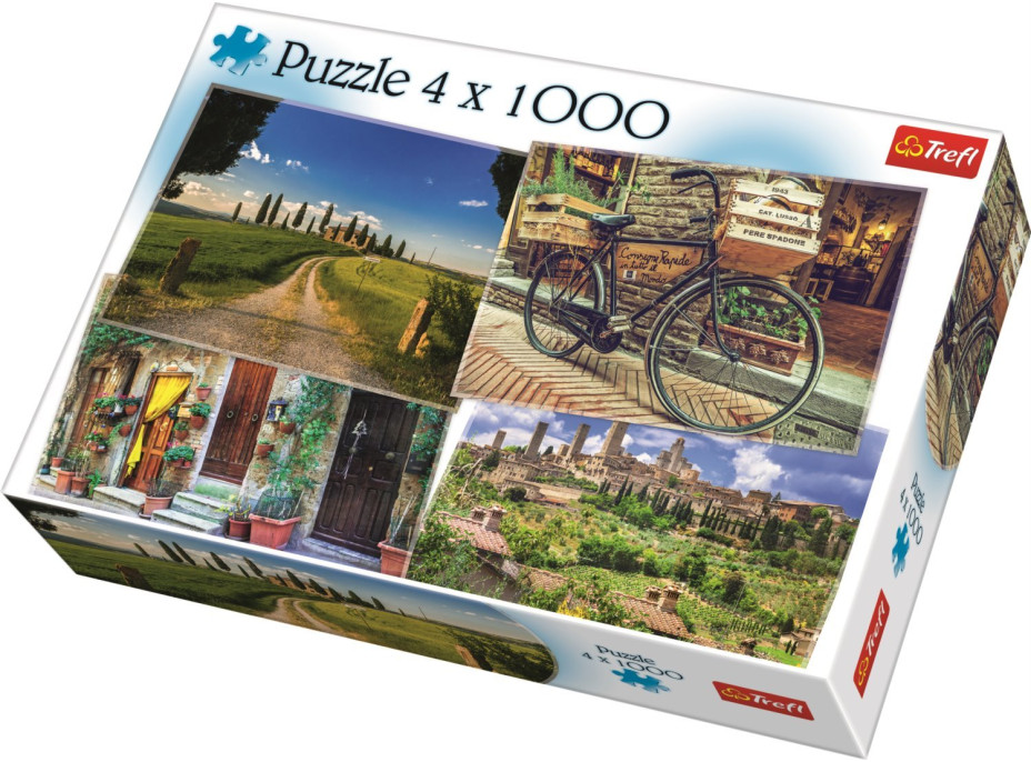 TREFL Puzzle Krásy Toskánska 4x1000 dielikov