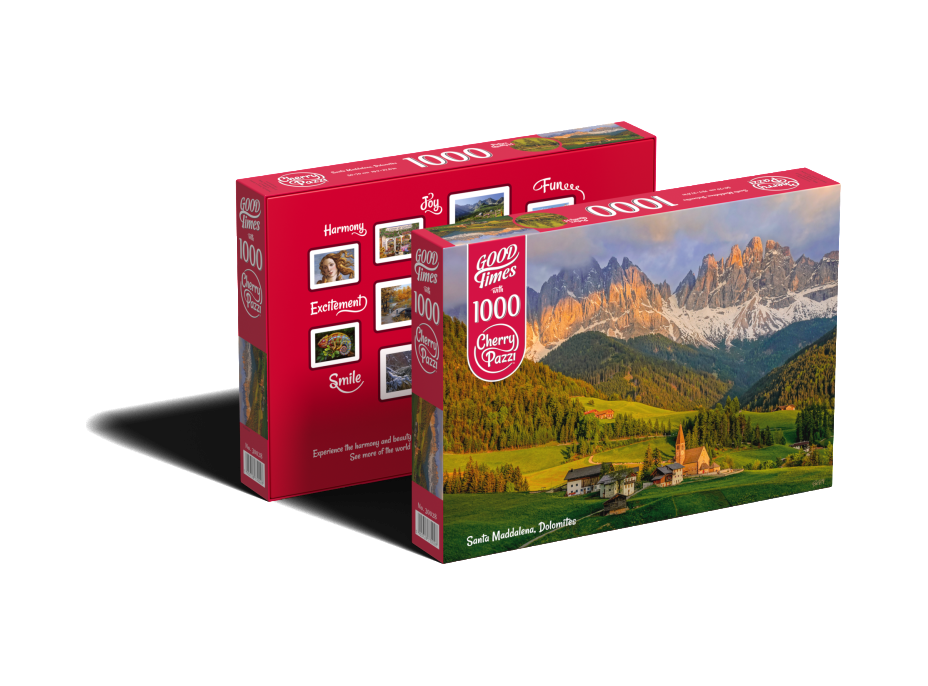 CHERRY PAZZI Puzzle Santa Maddalena, Dolomity 1000 dielikov