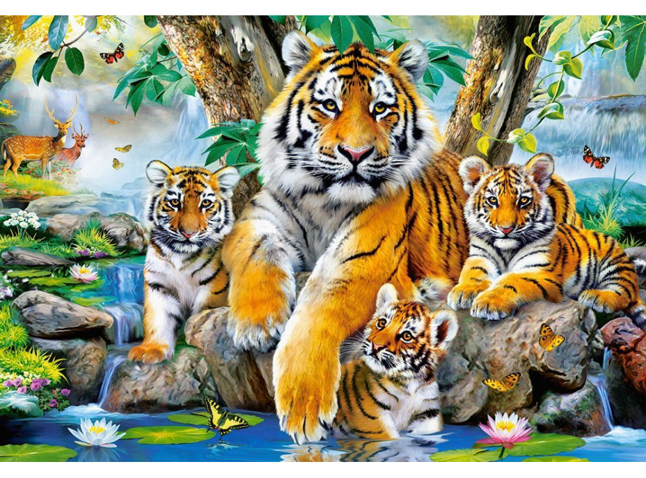 CASTORLAND Puzzle Tigre pri rieke 1000 dielikov