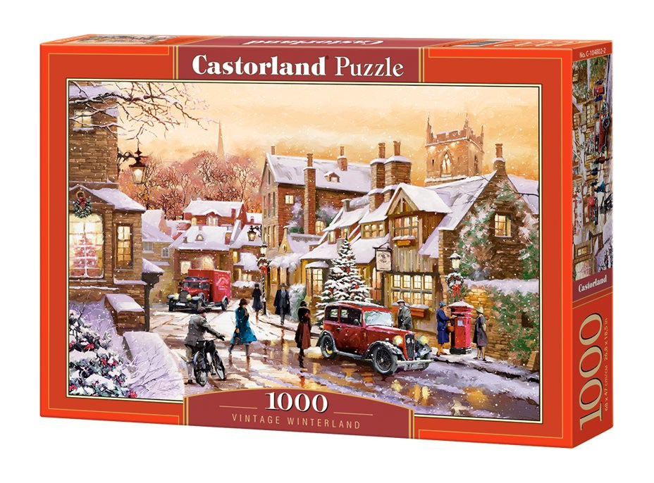 CASTORLAND Puzzle Zasnežené mestečko 1000 dielikov