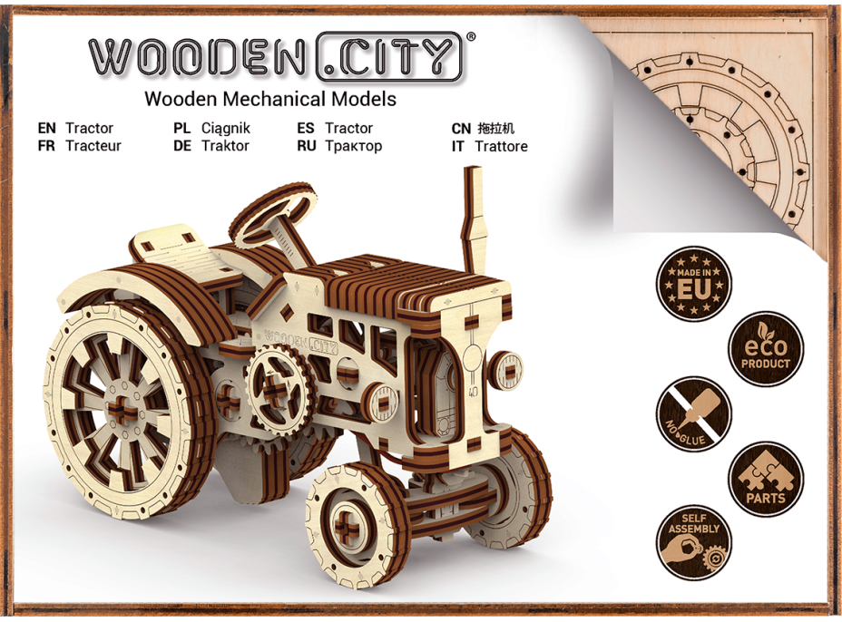 WOODEN CITY 3D puzzle Traktor 164 dielov