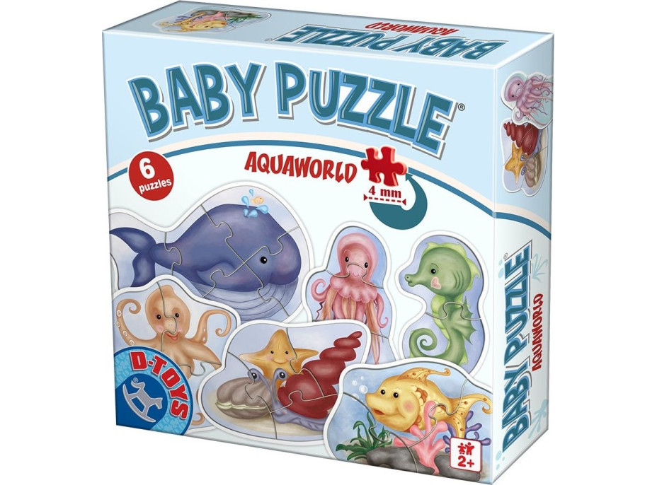 D-TOYS Baby puzzle Podmorský svet 6v1 (2-5 dielikov)