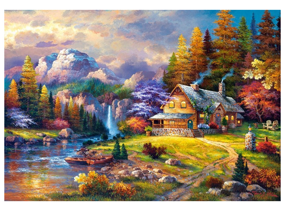 CASTORLAND Puzzle Domček v horách 1500 dielikov