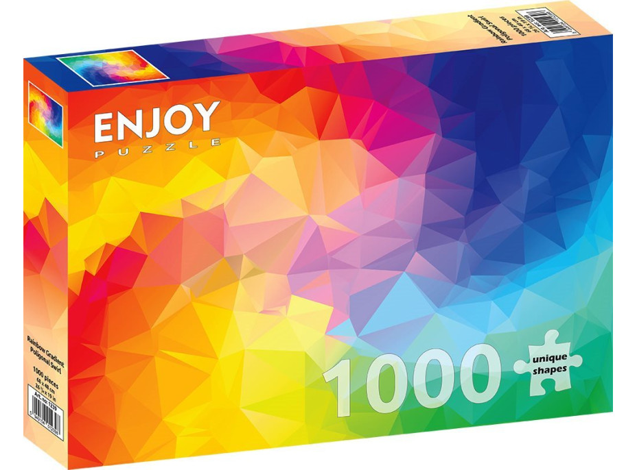 ENJOY Puzzle Gradient polygonálna špirála 1000 dielikov