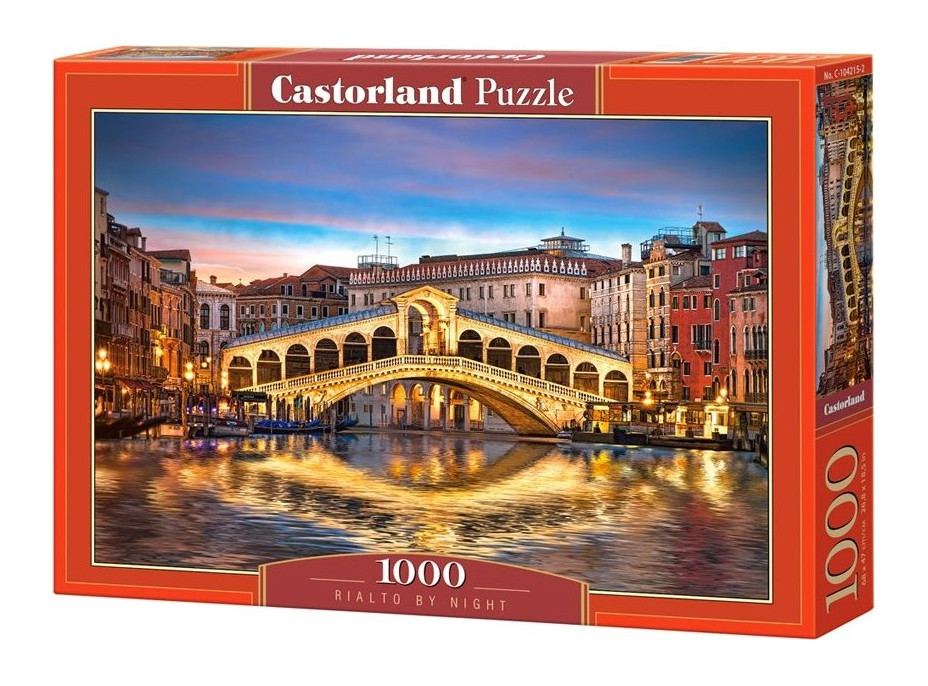 CASTORLAND Puzzle Nočný most Rialto, Benátky 1000 dielikov