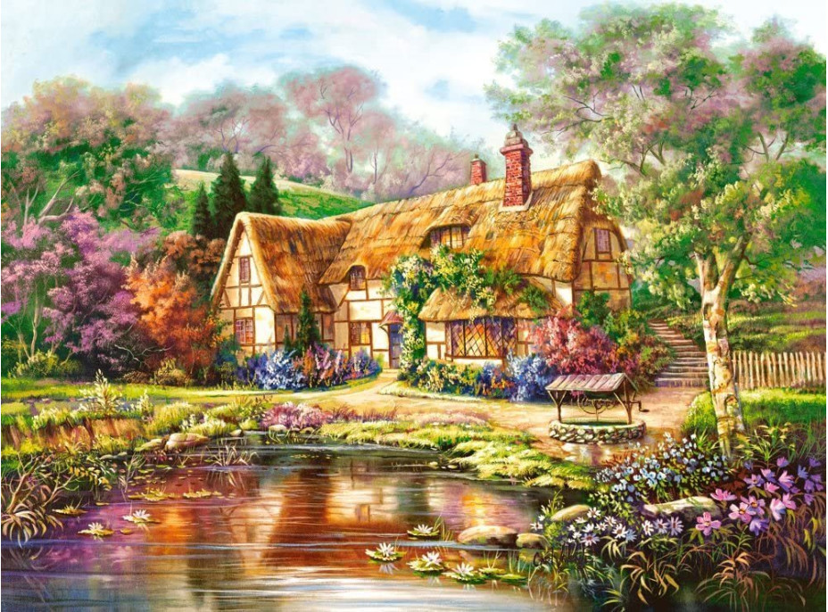 CASTORLAND Puzzle Súmrak pri rybníku 3000 dielikov