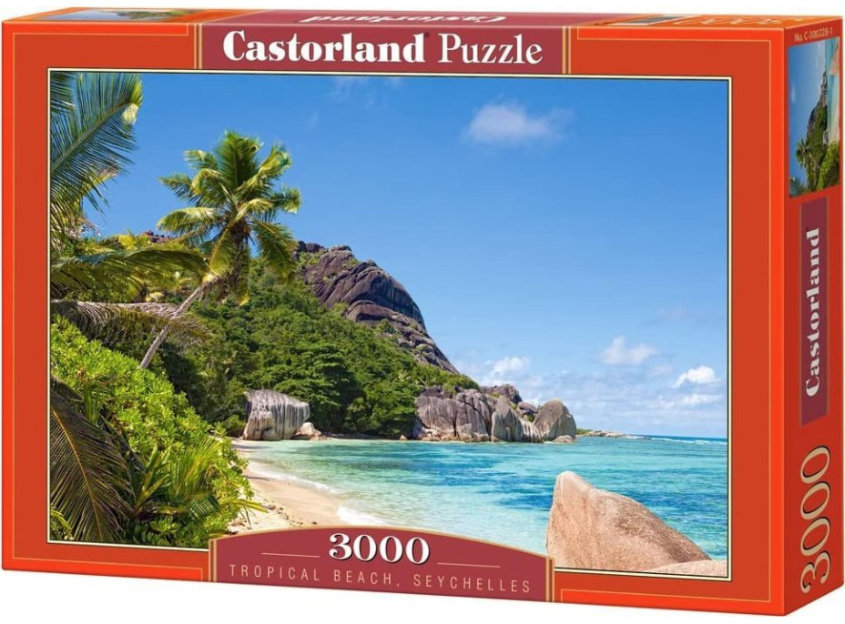 CASTORLAND Puzzle Tropická pláž, Seychely 3000 dielikov