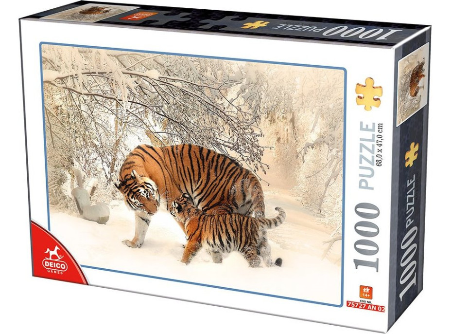 DEICO Puzzle Tiger s mláďaťom 1000 dielikov