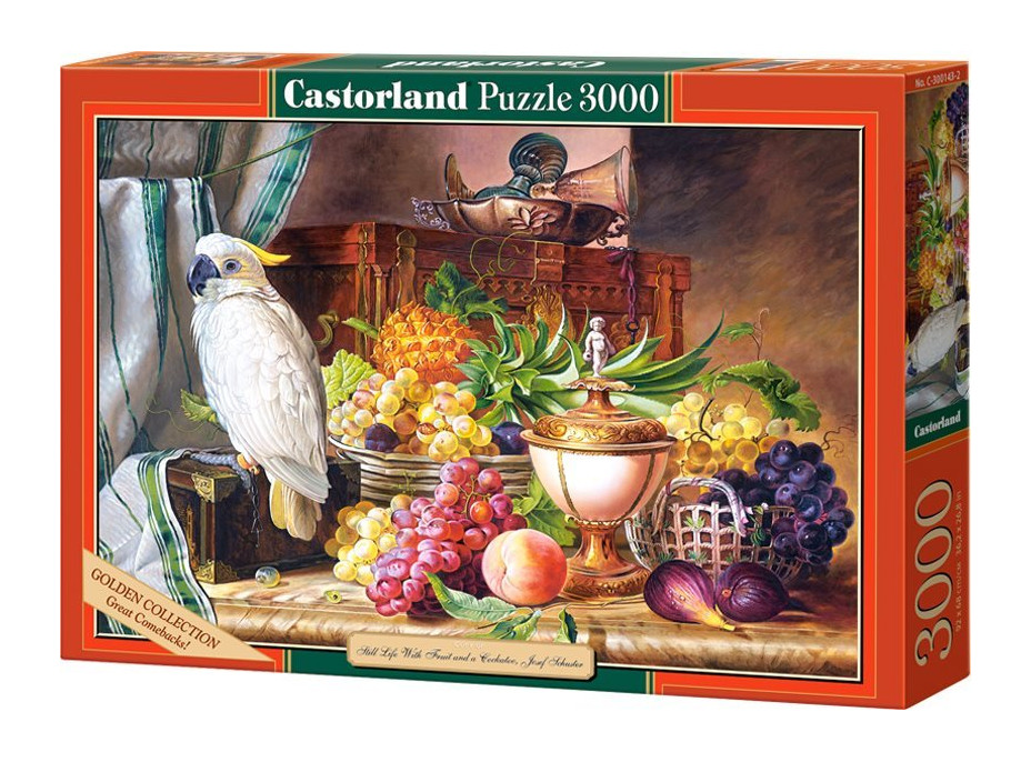 CASTORLAND Puzzle Zátišie s ovocím a papagájom 3000 dielikov