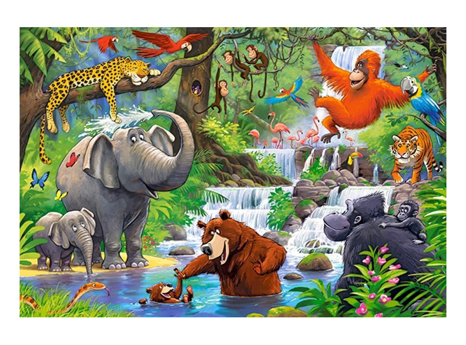 CASTORLAND Puzzle Zvieratká v džungli MAXI 40 dielikov