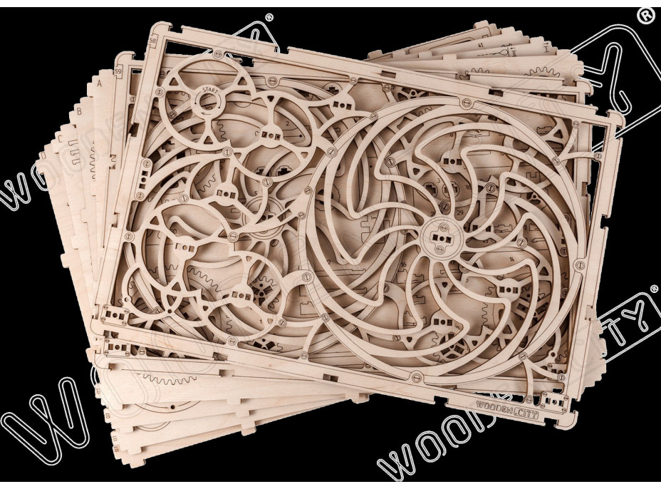 WOODEN CITY 3D puzzle Kinetický obraz 185 dielov