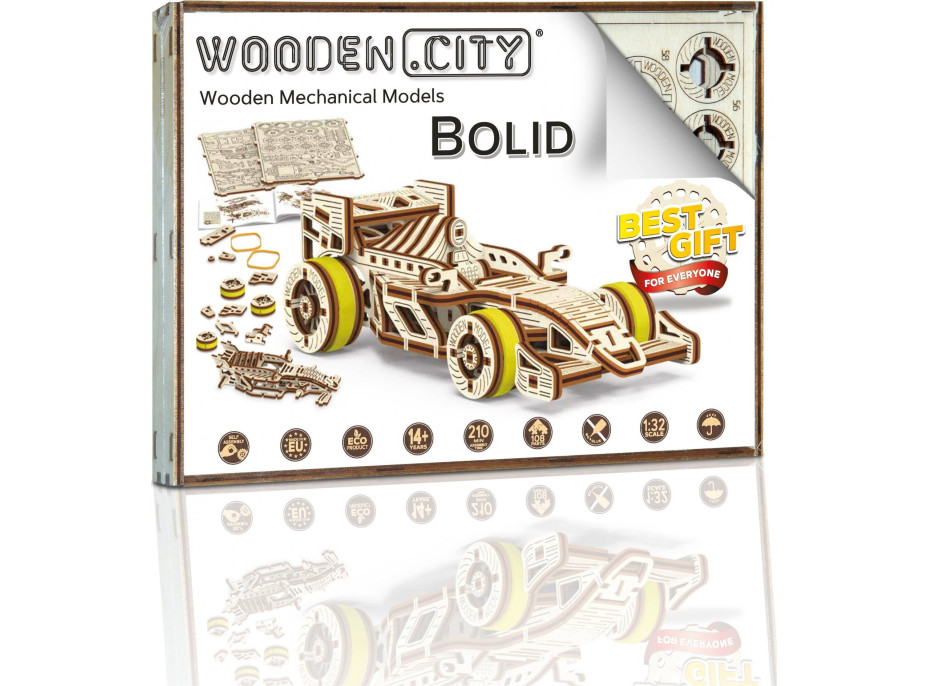 WOODEN CITY 3D puzzle Závodné vozidlo Bolid 108 dielov