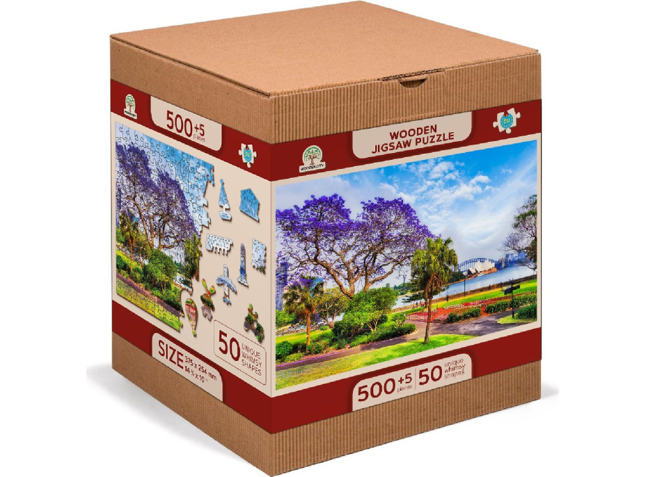 WOODEN CITY Drevené puzzle Jar v Sydney 2v1, 505 dielikov EKO