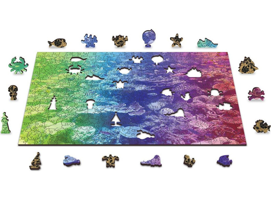 WOODEN CITY Drevené puzzle Koralový útes 2v1, 400 dielikov EKO