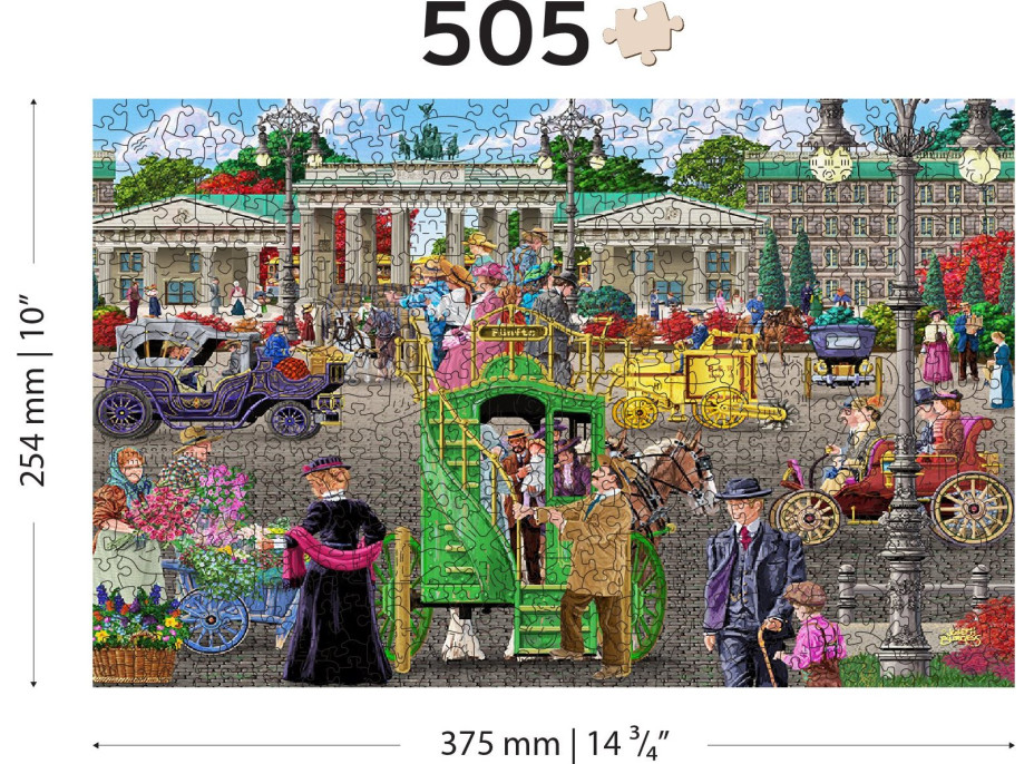 WOODEN CITY Drevené puzzle Parížske námestie v Berlíne 2v1, 505 dielikov EKO