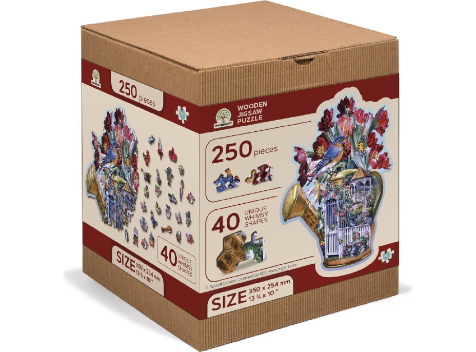 WOODEN CITY Drevené puzzle Skrytá záhradná kanva 250 dielikov EKO