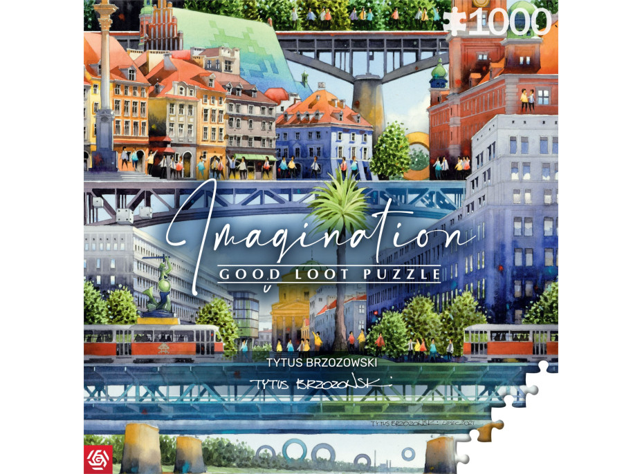 GOOD LOOT Puzzle Imagination: Tytus Brzozowski - Warsaw bridges 1000 dielikov